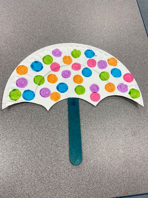 Umbrella Art And Craft For Preschool, April Fools Crafts For Kids, Umbrella Art For Kids, Umbrella Crafts For Kids, U For Umbrella, Spring Crafts For Toddlers, Silly Crafts, Adorable Crafts, Spring Arts And Crafts