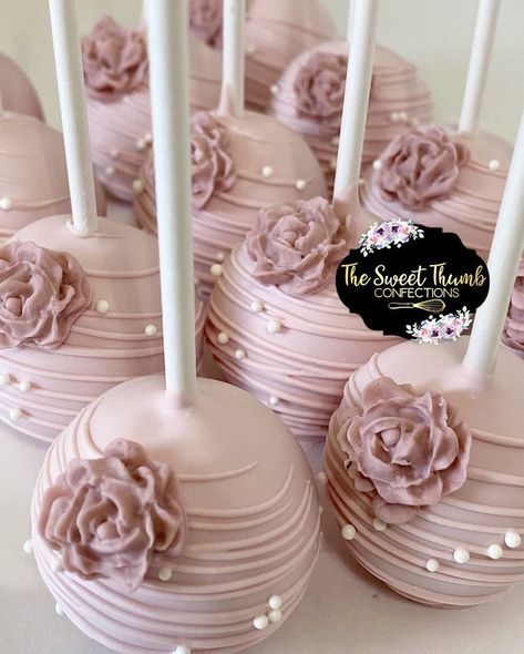 Mauve Cake Pops, Blush Cake Pops, Mauve Dessert Table, Dusty Rose Cake Pops, 18th Birthday Cake Pops, Cute Cake Pops Aesthetic, Elegant Cake Pops Classy, Light Pink Cake Pops, Pink Sweets Table