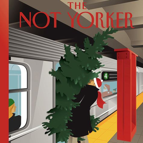 Link About It: The Not Yorker The New Yorker Christmas, New Yorker Christmas, The New Yorker Covers, The New Yorker Magazine, Trend Council, New Yorker Magazine, New Yorker Covers, Party Logo, London Poster