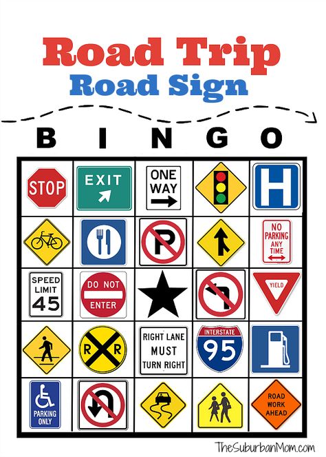 Keep your kids engaged and looking out the window on your road trip with Road Sign Bingo a fun, free printable road trip game. Postcard Clipart, Road Trip Entertainment, Printable Road Trip Games, Bingo Free Printable, Road Trip Theme, Car Games For Kids, Road Trip Bingo, Printable Road, Trip Games