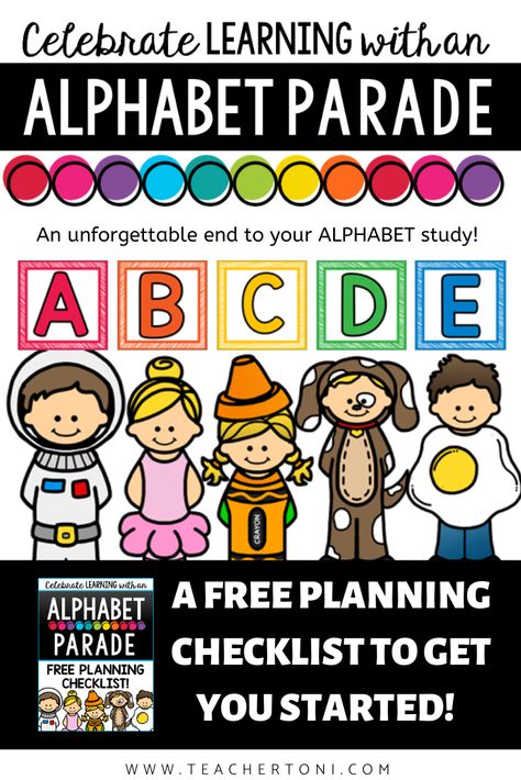 Learning (and teaching) the alphabet isn't easy! Let's celebrate our letter/sound knowledge with a giant alphabet party! Letter Celebration Kindergarten, Letter Costumes Alphabet, Alphabet Party Preschool, Alphabet Party Kindergarten, Alphabet Party Ideas, Alphabet Bootcamp Kindergarten, Abc Bootcamp Kindergarten, Abc Intervention, Alphabet Celebration Kindergarten