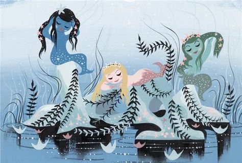 View Peter Pan By Blair Mary; gouache on illustration board; 14.25 x 12 ; Signed; . Access more artwork lots and estimated & realized auction prices on MutualArt. Mary Blair Illustration, Peter Pan Mermaids, Mary Blair Art, Blair Art, Mermaid Illustration, Animation Disney, Tiki Art, Mary Blair, Mermaid Lagoon