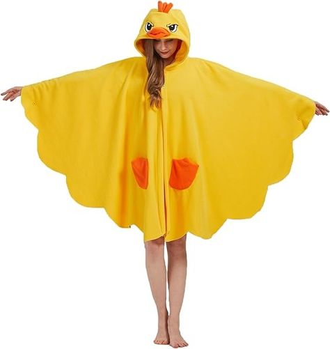 Amazon.com: MORNINGFLY Unisex Little Yellow Duck Costume Cosplay Hooded Halloween Christmas Costumes Party Cape : Clothing, Shoes & Jewelry Cape Clothing, Duck Costume, Yellow Duck, Costume Cosplay, Christmas Costumes, Halloween Christmas, Cosplay Costume, Cape, Pajamas