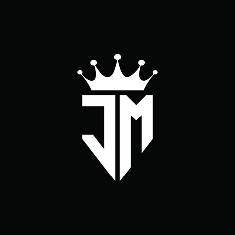 JM logo monogram emblem style with crown shape design template Dont Touch My Phone, Logo Design Art, Doodle On Photo, Affinity Designer, Mk Logo, Letter Logo Design, Banner Background, Manish, Svg For Cricut