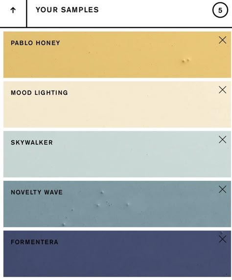 Pablo Honey, Yellow Paint Colors, Yellow Palette, Color Palette Yellow, House Color Palettes, Pintura Exterior, Yellow Paint, Blue Palette, Yellow Houses