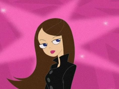 Vanessa Doofenshmirtz, Girls With Brown Hair, Brown Hair Cartoon, Hair Cartoon, Phineas Y Ferb, Cartoon Pfp, Cartoon Profile Pictures, Cute Profile, Phineas And Ferb