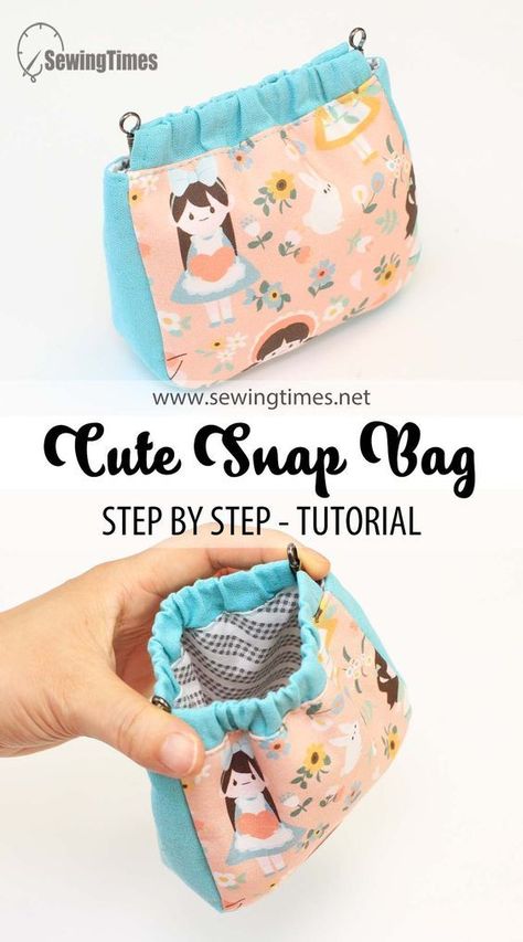 Sewing Times, Quilted Purse Patterns, Snap Bags, Diy Pouch, Cute Pouch, Snap Bag, Purse Tutorial, Diy Bags Patterns, Bags Sewing