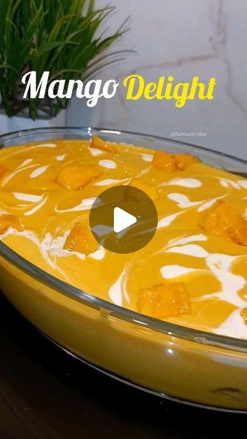 Mango Delight Recipe, Mango Cream Recipe, What To Do With Over Ripe Mangos, Mango Delight Dessert, Mango Sweet Recipes, Mango Deserts Easy, Ripe Mango Recipes, Easy Mango Desserts, Mango Dessert Recipes Easy