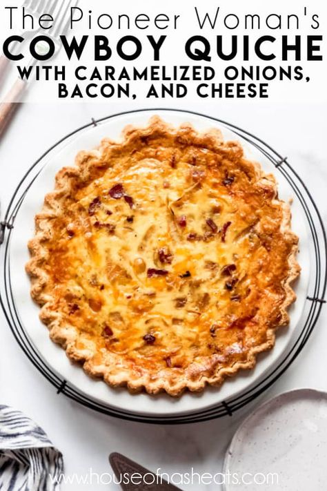 Quiche Dinner, Cowboy Quiche, Breakfast Quiche Recipes, Quiche Recipes Easy, Bacon And Cheese, Breakfast Quiche, Pioneer Woman Recipes, Egg Dishes, What's For Breakfast