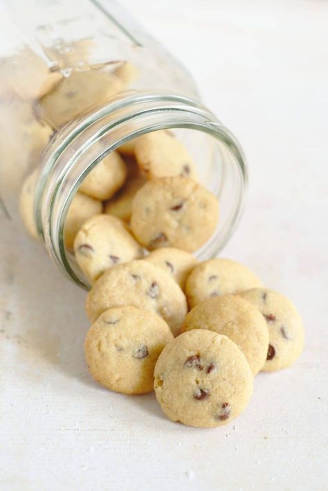 just adorable. Perfect to pop one, two or more in the mouth in one go My kids will LOVE these Mini Chocolate Chip Cookies Recipe, Easy Chocolate Chip Cookie, Simple Chocolate Chip Cookie Recipe, Quick Cookies Recipes, Quick Cookies, Mini Chocolate Chip Cookies, Cookie Bites, Bite Size Cookies, Cookie Shop