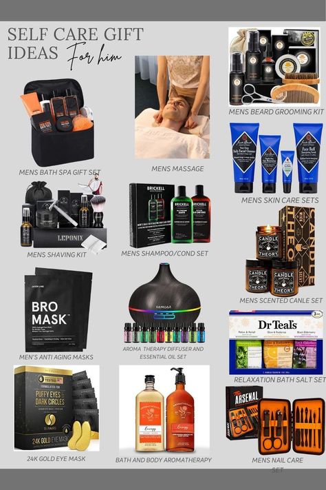 Personal Care For Men, Self Care Hamper For Men, Skin Care Gift Box Ideas For Men, Skincare Gift For Boyfriend, Spa Basket For Men, Men Wishlist Gift Ideas, Shaving Kits For Men Gift, Grooming Kit For Men, Self Care Basket Ideas Diy Gifts Men