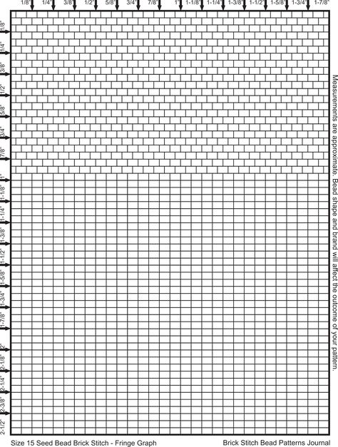 Brick Stitch Bead Patterns Journal: Size 15 Seed Bead Graph Paper Brick Stitch and Fringe Seed Bead Graph Paper Free Pattern, Double Brick Stitch Graph Paper, Bead Graph Paper Free Printable, Seed Bead Pattern Blank, Brick Stitch Blank Pattern, Seed Bead Art Patterns, Seed Bead Earrings Patterns Free, Brick Stitch Graph Paper, Seed Bead Graph Paper