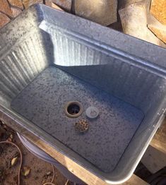 Rectangle galvanized tub Galvanized Tub Sink, Barn Sink, Industrial Faucet, Galvanized Wash Tub, Sink Plumbing, Garden Sink, Washing Station, Galvanized Tub, Dog Washing Station