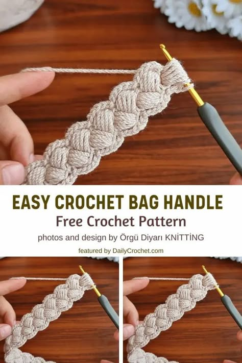 Cordon Crochet, Easy Crochet Bag, Simpul Makrame, Crochet Handles, Tote Crochet, Festival Skirt, Mode Crochet, Crochet Bag Pattern Free, Pola Amigurumi