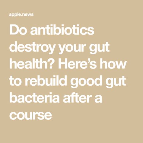 Do antibiotics destroy your gut health? Here’s how to rebuild good gut bacteria after a course Yummy Nummies, Good Gut Bacteria, Gut Bacteria, Gut Health, Brain, Health