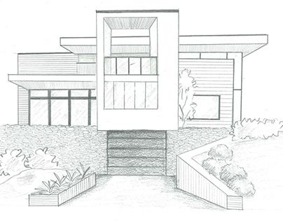 Check out new work on my @Behance profile: "Student Life - Sketch" http://be.net/gallery/104373653/Student-Life-Sketch Dream House Exterior Drawing, Draw House Architecture, Architect Drawing House, Sketch Ideas House, Arhitecture Draw Buildings, Apartment Drawing Sketch, Arcitechture Simple Drawing, Architecture Drawing Color, Architectural House Drawing