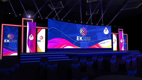 JSW Paints Event on Behance Led Set Design, 3d Event Design, Led Stage Design Events, Stage Banner Design, Corporate Event Stage Design Ideas, Expo Backdrop, Event Stage Design Backdrops, Led Screen Stage Design, Stage Design Ideas Creative