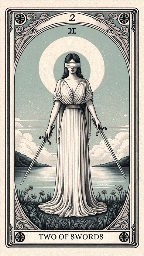 Unlock the secrets of the Two of Swords tarot card! Dive into its deep meanings, symbolism, and guidance for your life's journey. Explore now!https://centerspirited.com/tarot/two-of-swords-tarot-card-meaning/ Two Of Swords Tarot Card, Two Of Swords Tarot, 2 Of Swords, Ten Of Swords, Two Of Swords, Suit Of Swords, Tarot Tattoo, Card Meanings, Swords Tarot