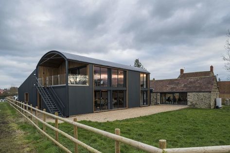 Mill Farm Barns — Orme Architecture: Architecture for the environment - Somerset - South West - UK Barn Conversion Exterior, Barn House Conversion, Quonset Homes, Quonset Hut Homes, Metal Barn Homes, House Uk, Architecture Today, Contemporary Barn, Modern Barn House