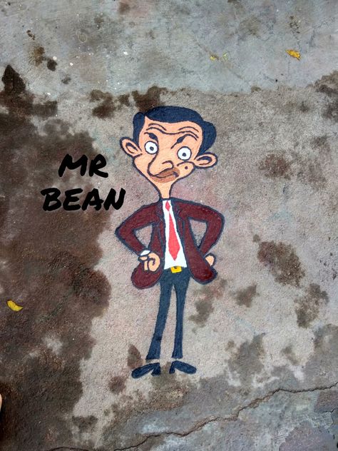 Funny Rangoli Designs, Funny Rangoli, Cartoon Rangoli Designs Easy, Cartoon Rangoli, Cartoons Rangoli Design, Color Kolam, Cartoons Rangoli, Colour Rangoli, Drawings Sketches Pencil