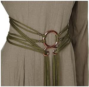 L'VOW Long Rope Ring Knotted Belt for Women Norse Witch Waist Chain Troll Cross Body Waistband Shaman Pagan Viking Accessory Norse Witch, Knot Belt, Viking Belt, Tassel Belt, Rope Ring, Rope Rings, Long Rope, Rope Belt, Belt For Women