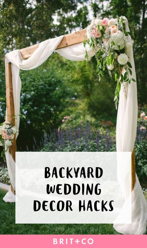 14 Backyard Wedding Decor Hacks for the Most Insta-Worthy Nuptials EVER via Brit + Co Backyard Wedding Decor, Pool Wedding Decorations, Outdoor Wedding Lighting, Backyard Party Decorations, Backyard Wedding Decorations, Frugal Wedding, Pool Wedding, Wedding Backyard Reception, Diy Wedding Reception