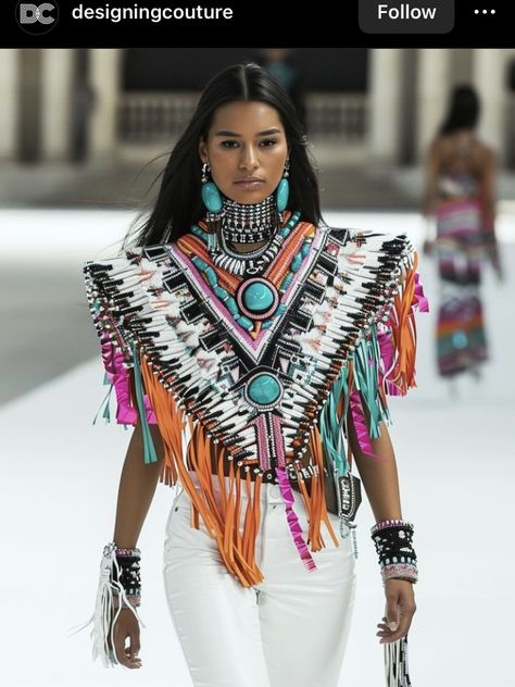 Native American Fashion Woman, Native American Style Outfits, Nomad Fashion, Native American Clothing, Ethno Style, Mode Hippie, Conceptual Fashion, Artistic Style, Getting Better