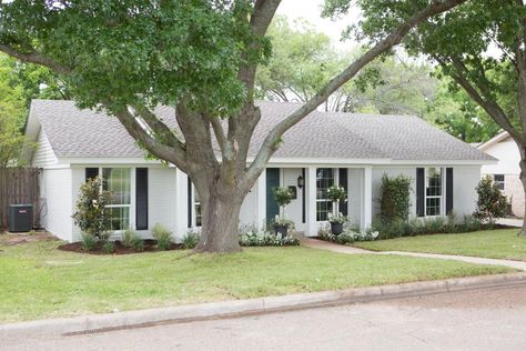 Ranch Home Remodel Interior, French Country House Interior, Interior Door Makeover, Fixer Upper Welcome Home, White House Black Shutters, Ranch Home Remodel, Trees For Front Yard, Ranch House Remodel, Hgtv Fixer Upper