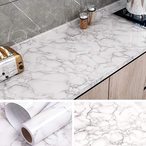 Peel And Stick Countertop, Grey Marble Wallpaper, Bathroom Wall Coverings, Marble Contact Paper, Bathroom Tile Stickers, Marble Sticker, Marble Vinyl, Wallpaper Stickers, Marble Wallpaper