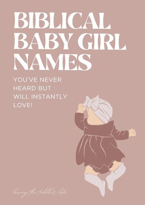 Searching for the most beautiful biblical baby girl name ideas? Take a look at our list of the 100 perfect biblical girl names for 2024. These are the most unique, cute, and Christian girl names with biblical meanings. (aka Bible names for girls - the unique Biblical baby names you'll actually add to your baby names list!) Bible Names Baby Girl, Unique Baby Girl Names With Meaning, Biblical Girl Names With Meaning, Mixed Baby Names, Meaningful Names Unique, Christian Names With Meaning, Bible Names For Girls, R Girl Names, Unique Biblical Baby Names