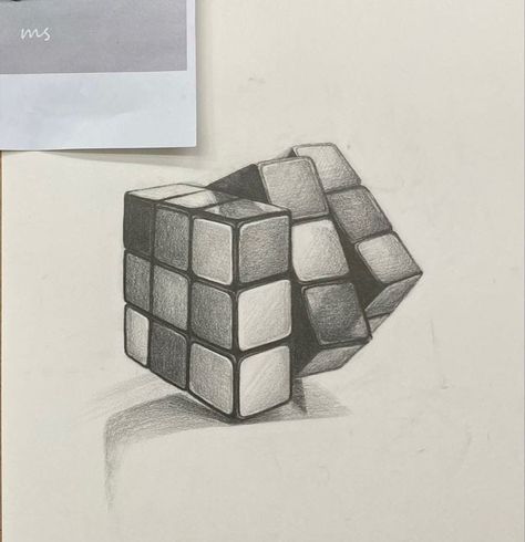 Object Drawing Realistic, Drawing Objects Ideas, Pencil Art Drawings Realistic Objects, 3d Art Sketch, Object Composition Drawing, Realistic Sketches Objects, Simple Object Drawing, Object Study Drawing, 3d Composition Drawing