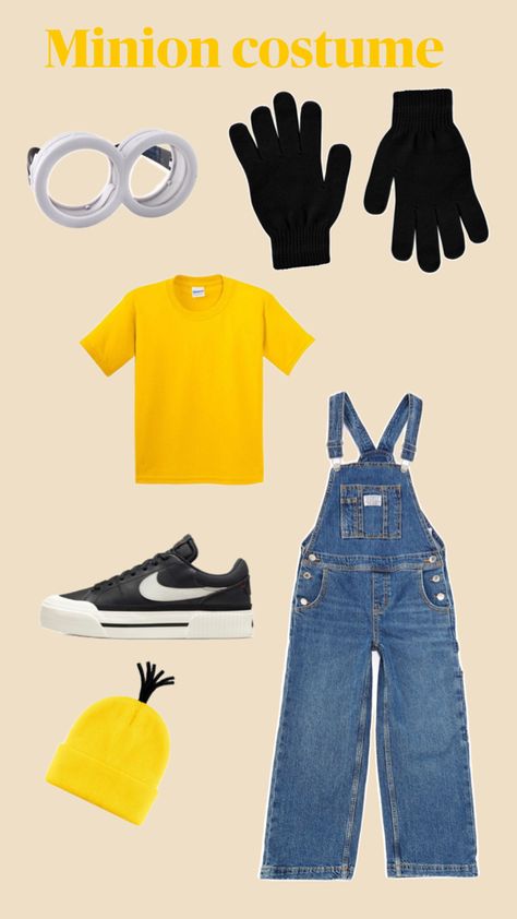 💛🥽👖💛 The Minions Costume, Minions Costume, Minion Outfit, Minions Kids, Minion Costume, Minion Costumes, Kid Character, Character Costumes, Costume Ideas