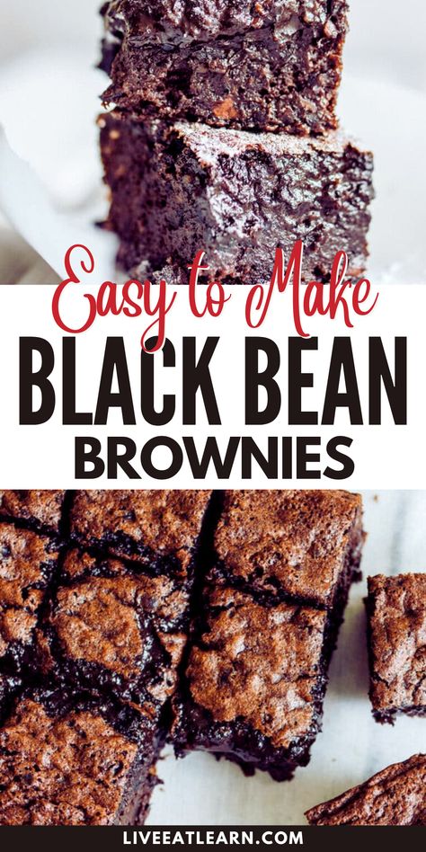 Desserts Brownies, Brownies Healthy, Brownie Recipes Healthy, Black Bean Brownies, Brownies Chocolate, Bean Brownies, Delicious Cookies, Brownies Recipe, Chocolate Sweets