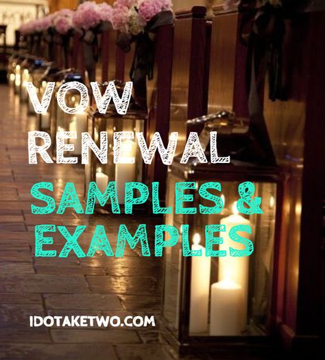 Vow Renewal Samples and Examples. #vowrenewal #examples #samples I Do Take Two, Wedding Vowels, Wedding Vow Renewal Ceremony, Wedding Ceremony Songs, Vow Renewal Invitations, Vowel Renewal, Gifts Couple, 15th Wedding Anniversary, Gifts Homemade