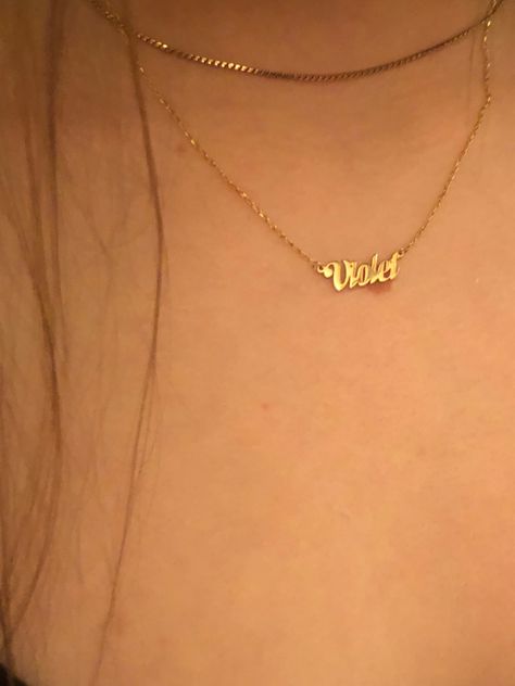 Gold Name Necklace Aesthetic, Name Necklace Aesthetic, Necklace Aesthetic Gold, Gold Necklace Name, Aesthetic Gold Jewelry, Summer Names, Gold Jewelry Aesthetic, Necklace Gold Jewelry, Dream Wishlist