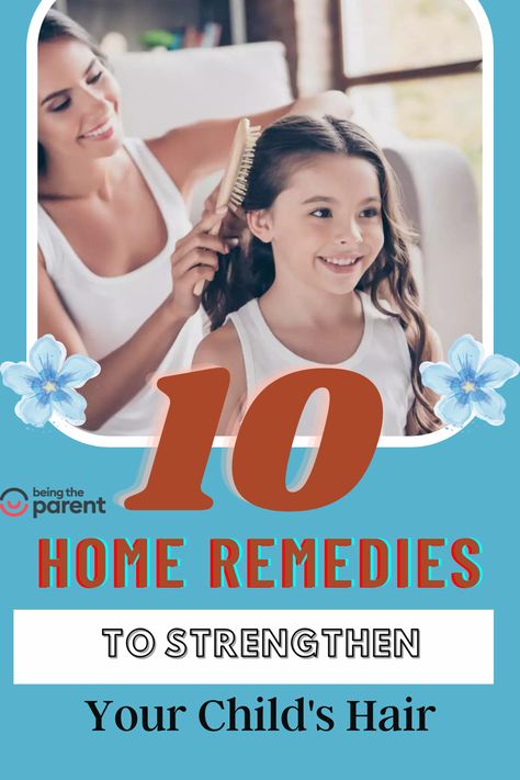 Providing the gift of strong and healthy hair to the kids is our responsibility. Here are 10 home remedies to strengthen your child’s hair. Hair Thickening Remedies, Frizzy Hair Remedies, Thicken Hair Naturally, Hair Fall Remedy, Thinning Hair Remedies, Stop Hair Breakage, Growing Healthy Hair, Hair Elixir, How To Grow Your Hair Faster