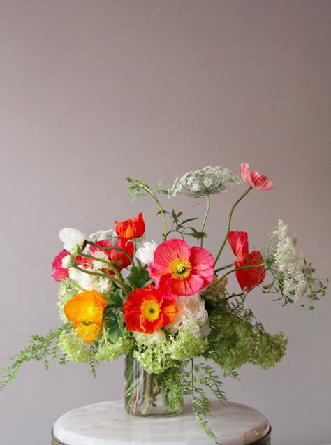 Poppy Centerpiece Potted Plants Patio, Colored Flowers, Deco Floral, Floral Inspiration, Flower Arranging, Arte Floral, Beautiful Blooms, Queen Anne, Ikebana