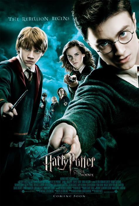 Harry Potter and the Order of the Phoenix ☆☆☆½ Harry Potter Quotes Inspirational, Ron E Hermione, Harry Potter Order, Poster Harry Potter, Harry Potter Posters, Film Thriller, Harry Potter 5, Film Harry Potter, Harry Potter Poster