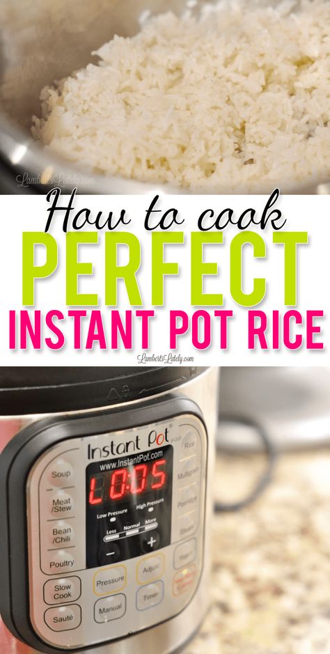 Pot Rice Recipe, Instant Pot Freezer Meals, Instant Pot Freezer, Damien Rice, Pressure Cooker Rice, Instant Pot Rice, Instant Pot Ideas, Perfect Rice, Instant Pot Air Fryer