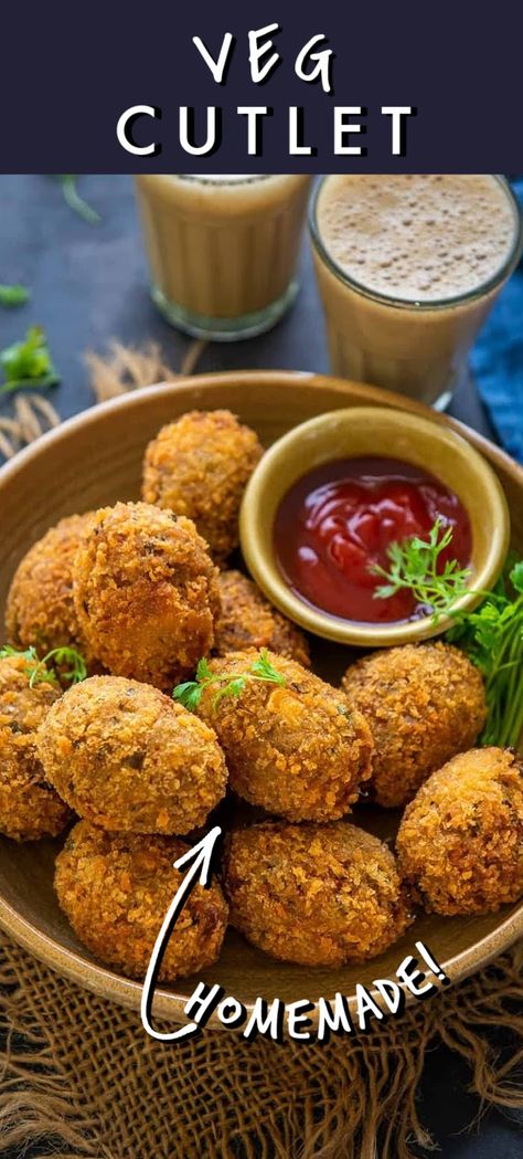 Crispy Veg, Veg Cutlet Recipes, Veg Cutlet, Vegetable Cutlets, Cutlets Recipes, Grated Potato, Indian Tea, Red Chilli Powder, Big Teeth