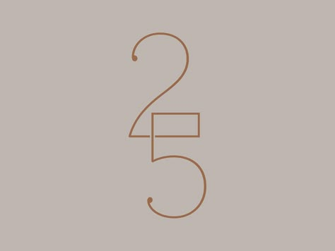 25 Number Design Fonts, Anniversary Logo Design Numbers, 25th Anniversary Logo, Anniversary Logos, Anniversary Tattoo, Numbers Typography, Anniversary Design, 25 Anniversary, 25 Year Anniversary