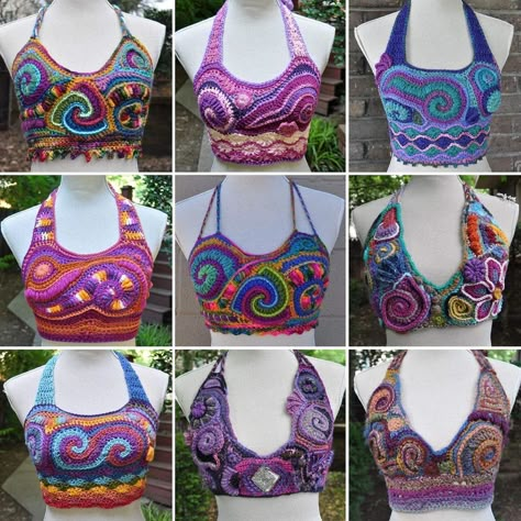 Crochet Halter Tops Free Patterns, Easy Crochet Tops For Beginners, Crochet Tops For Beginners, Crochet Maxi Dresses, Easy Crochet Tops, Crochet Shirts, Homemade Clothes, Vest Patterns, Crochet Blouses