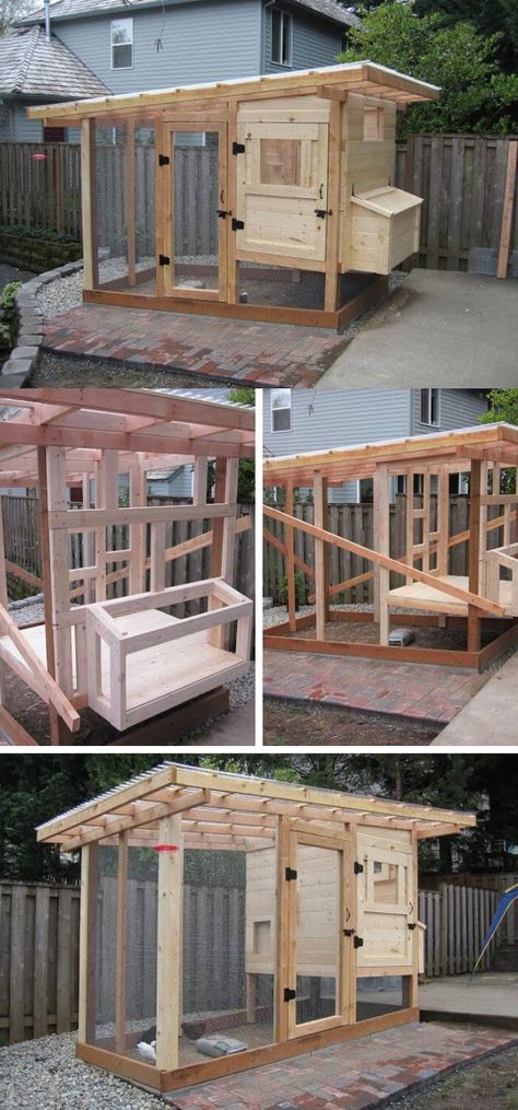 You can employ the scope of a wooden pallet to build a chicken coop without having to break your bank - Building a chicken coop is a fairly simple weekend woodworking project. The free chicken coop plans below include blueprints, material lists, and building instructions, making it an easy and low-cost option over buying a chicken coop. #chickencoop #backyardideas #chickencoopplans #farmfoodfamily Homemade Chicken Coop, Backyard Chicken Coop Ideas, Diy Chicken Coop Ideas, Free Chicken Coop Plans, Coop Plans Free, Free Chicken Coop, Chicken Coop Designs Diy, Chicken Coop Plans Free, Chicken Coop Blueprints