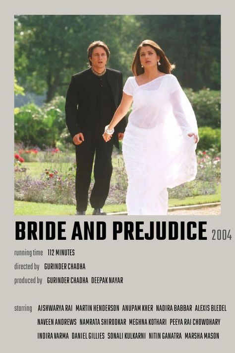 Martin Henderson Bride And Prejudice, Bride And Prejudice Aesthetic, Movies Recommendations, Bride And Prejudice, Romcom Movies, Movie Hacks, Movies To Watch Teenagers, Movie To Watch List, Iconic Movie Posters