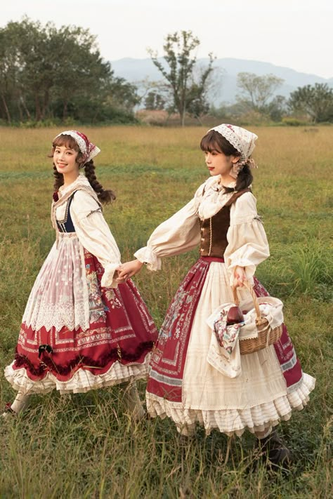 New Release: Miss Point 【-An Ode to Harvest-】 Series 

◆ Shopping Link >>> https://lolitawardrobe.com/search/?Keyword=An+Ode+to+Harvest
◆ The Jumper Dresses, Skirts, Vest and Blouse Can Be Custom Sized!!! Country Lolita, Polka Dot Headband, Clothes Reference, Vintage Corset, Layer Dress, Folk Costume, Little Red Riding Hood, Lolita Dress, Cream Dress