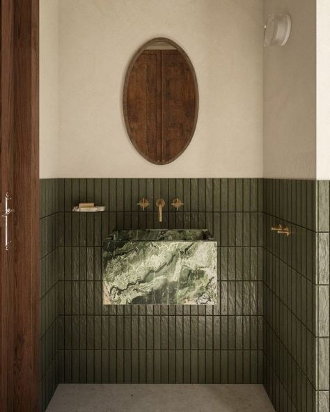 Accessible Bathroom, Bathroom Design Inspiration, Toilet Design, Downstairs Bathroom, Green Tile, Green Bathroom, Metroid, Bathroom Inspo, House Bathroom