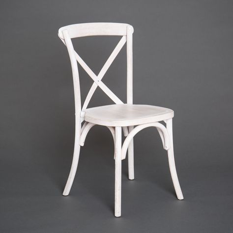 New for 2019! White crossback chairs! White Crossback Chairs Wedding, Gray Color Palette, Crossback Chairs, Rustic Chair, St Anthony, Grey Color Palette, Tent Rentals, White Cross, White Chair