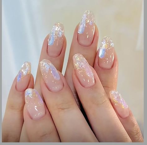 Birthday Nail Designs, Glitter Tip Nails, Nagellack Trends, Korean Nail Art, Graduation Nails, Coffin Press On Nails, Blush Nails, Thanksgiving Nails, Birthday Nails