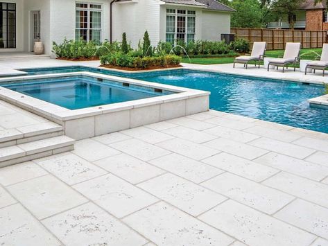 There’s no such thing as cheap pool tiles you say? Not true. It no longer has to cost you an arm, a leg, and a kidney to renovate and retile your swimming pool. for more information follow the link bellow Pool Patio Pavers, Landscaping Pavers, Peacock Pavers, Concrete Landscaping, Hardscape Patio, Pool Paving, Decking Options, Landscape Pavers, Pool Pavers