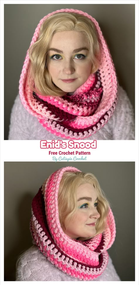 Diy Pattern Wall, Wednesday Crochet, Hooded Cowl Crochet Pattern, Crochet Infinity Scarf Free Pattern, Crochet Hoodies, Crochet Hooded Cowl, Snood Pattern, Crochet Snood, Unique Sewing Patterns